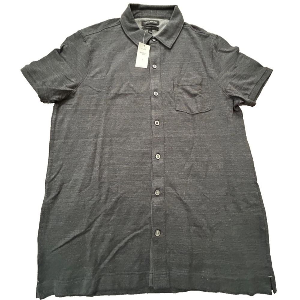 Men Dead Stock Banana Republic Casual Shirt Charcoal Gray size Large